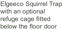 Elgeeco Squirrel Trap with an optional refuge cage fitted below the floor door